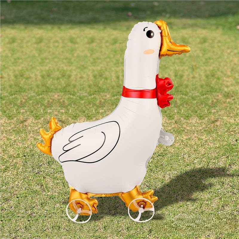 Animal Series Wheel Series Goose Shape Aluminum Film Balloon