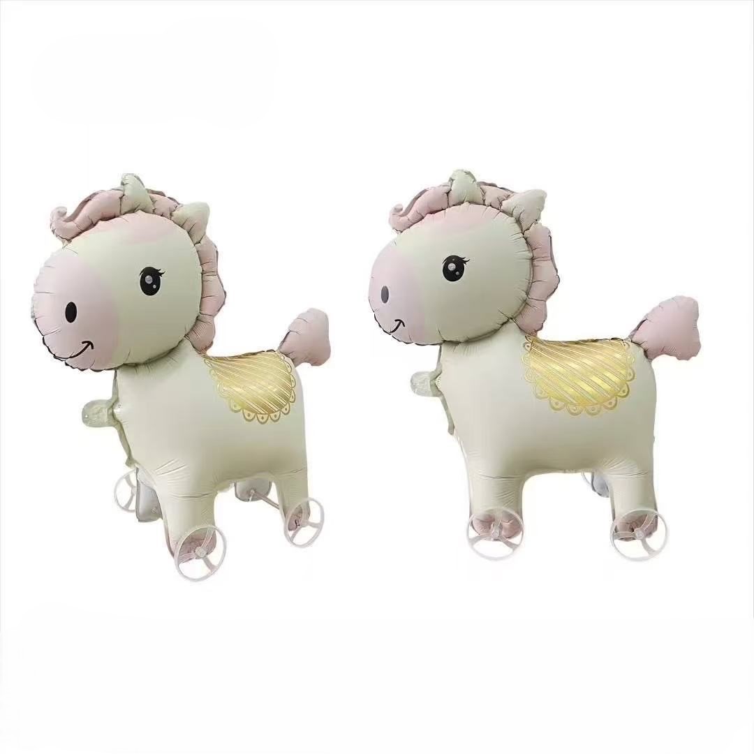 Animal Series Wheel Series Horse Shape Aluminum Film Balloon