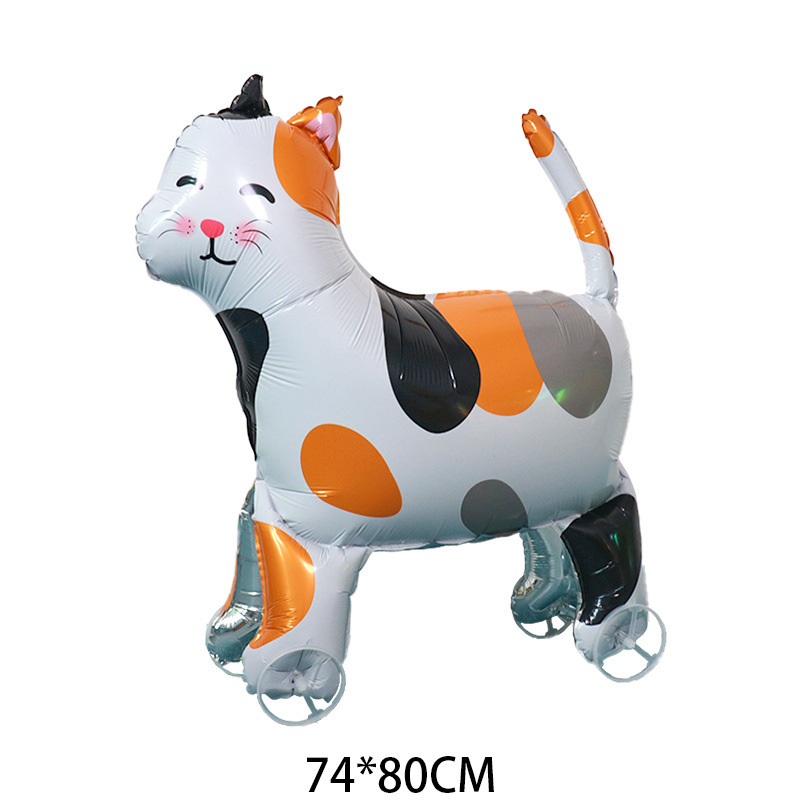 Animal Series Wheel Series Cat Shape Aluminum Film Balloon