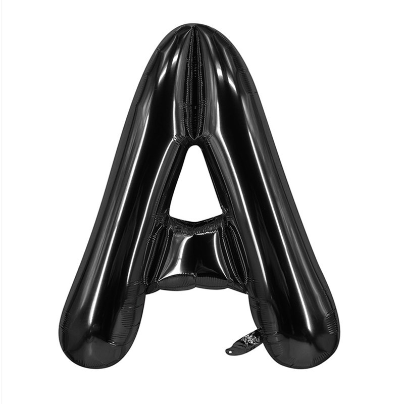 32 inch Black Letter A Foil Balloon