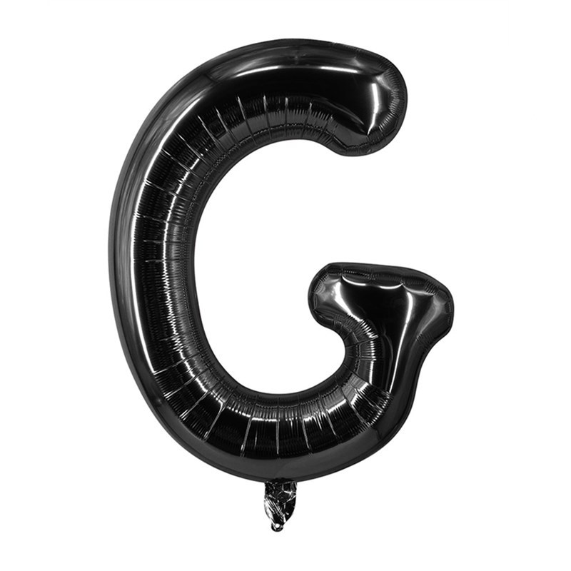 32 inch Black Letter G Foil Balloon