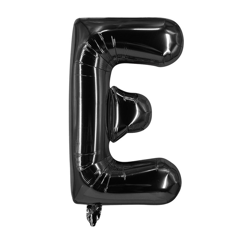 32 inch Black Letter E Foil Balloon