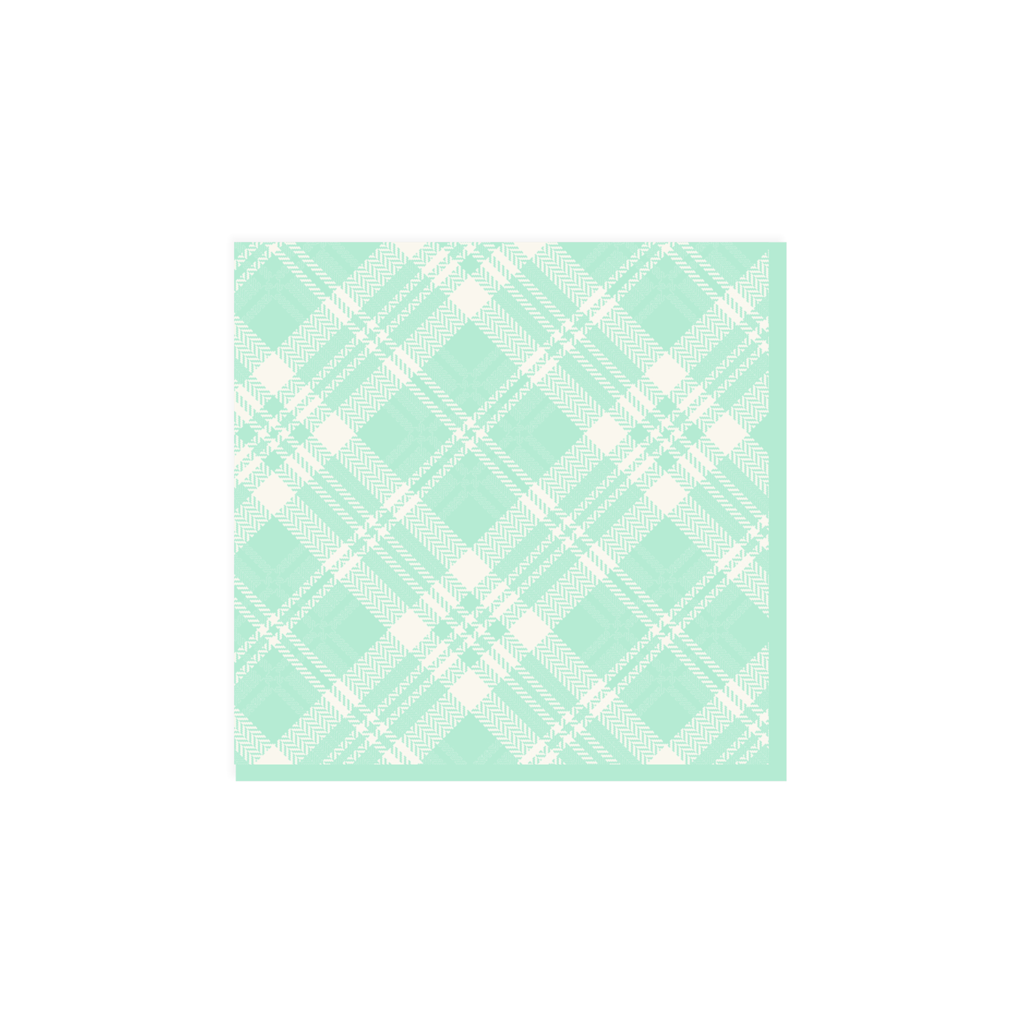 Flower Theme Light Green Diagonal Stripes Napkin