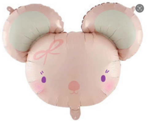 Children Theme Pink Rat Foil Balloon