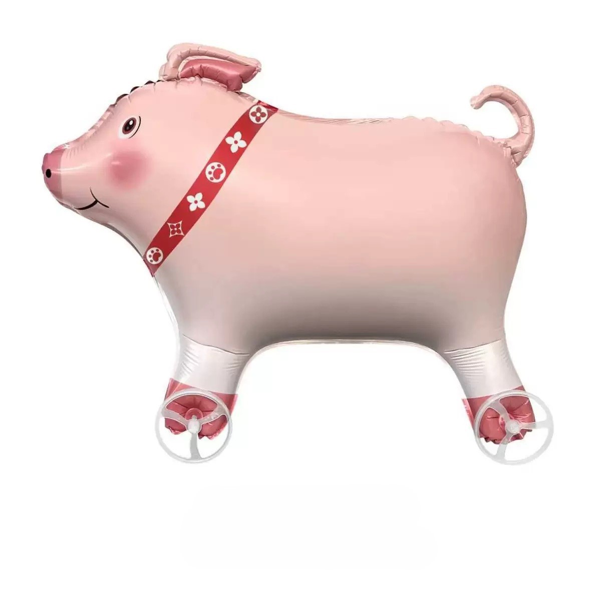 Animal Series Wheel Series Pig Shape Aluminum Film Balloon