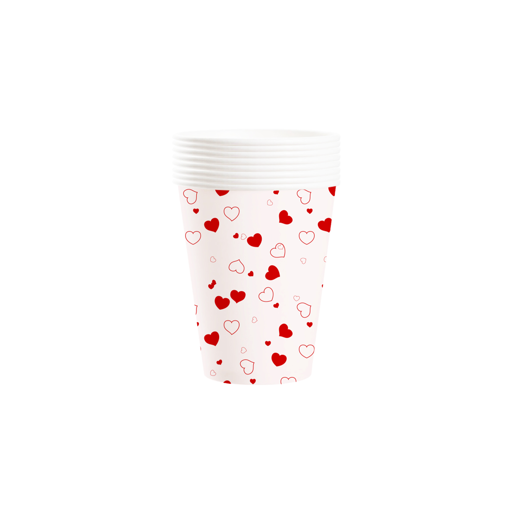 Valentine's Day Theme Light Pink Heart Paper Cup