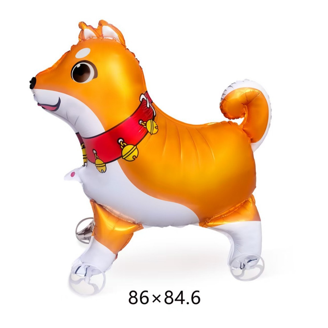 Animal Series Wheel Series Dog Shape Aluminum Film Balloon