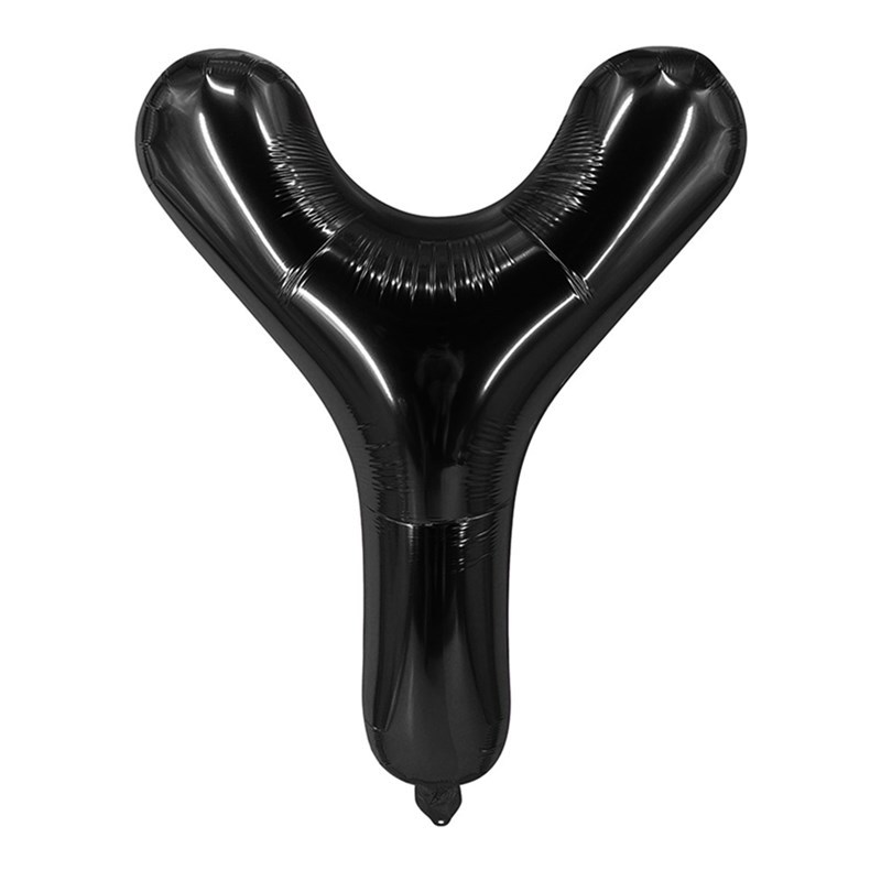 32 inch Black Letter Y Foil Balloon