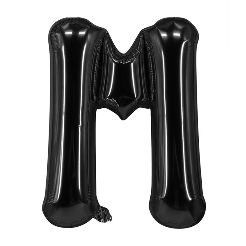 32 inch Black Letter M Foil Balloon
