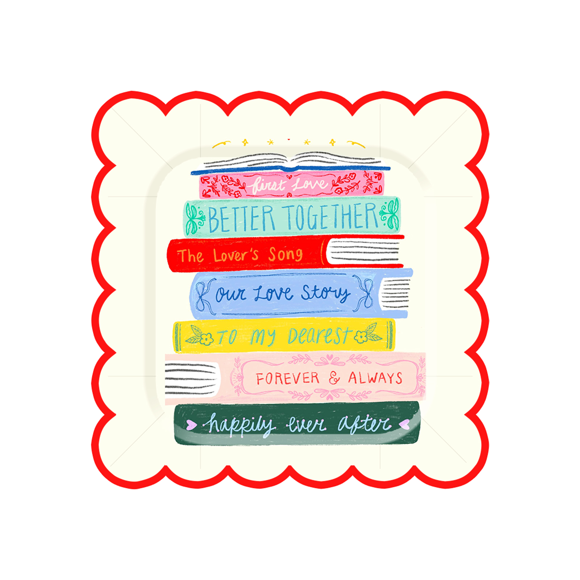 Back To School Theme Square Shape Dinner Plate