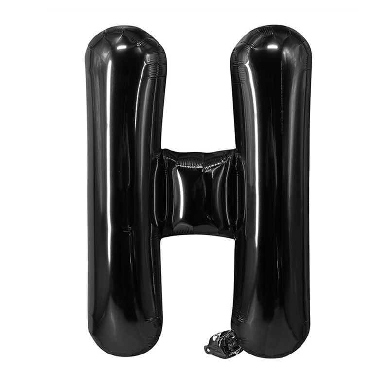 32 inch Black Letter H Foil Balloon