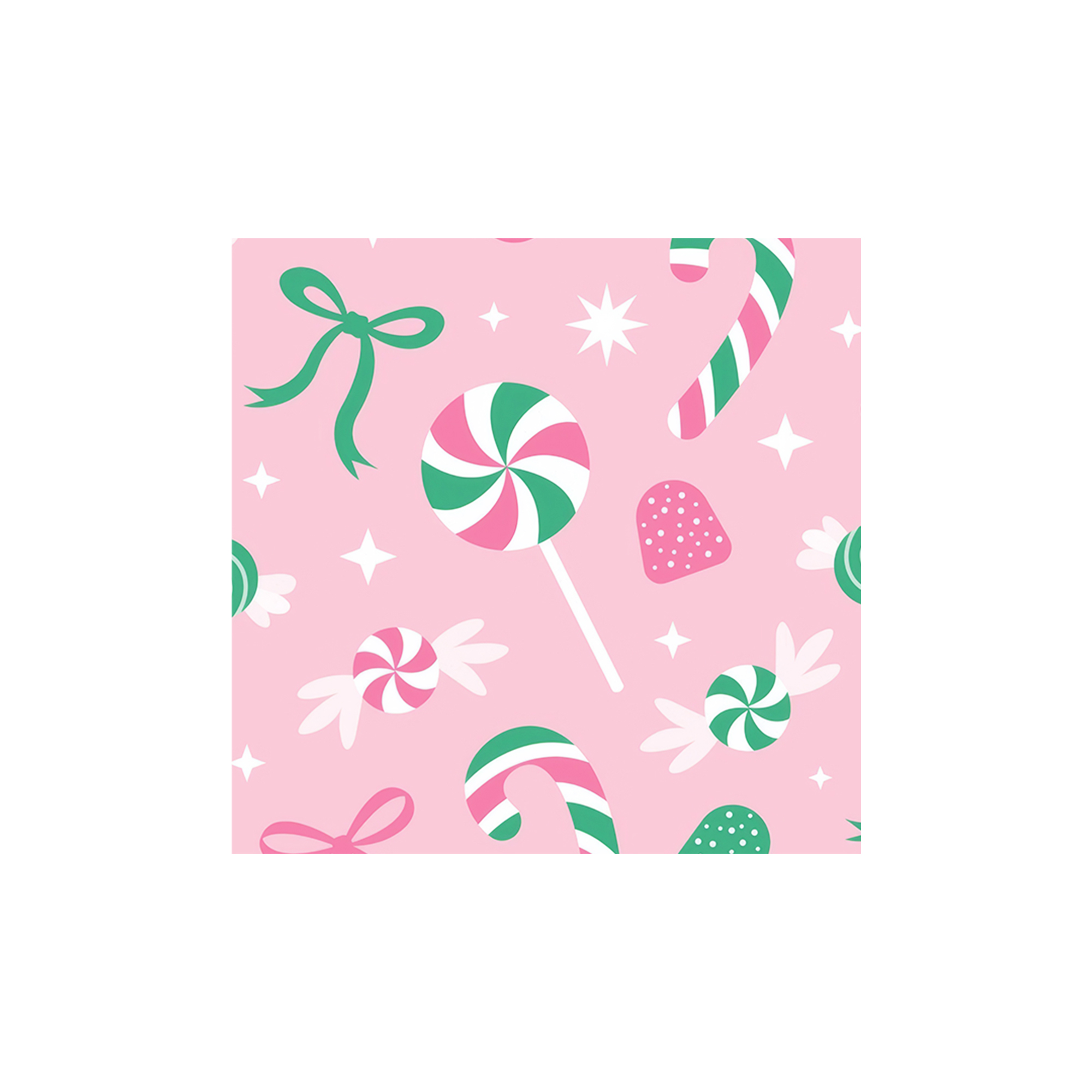 Kid Theme Pink Color with Lollipop Candy Bowknot Napkin