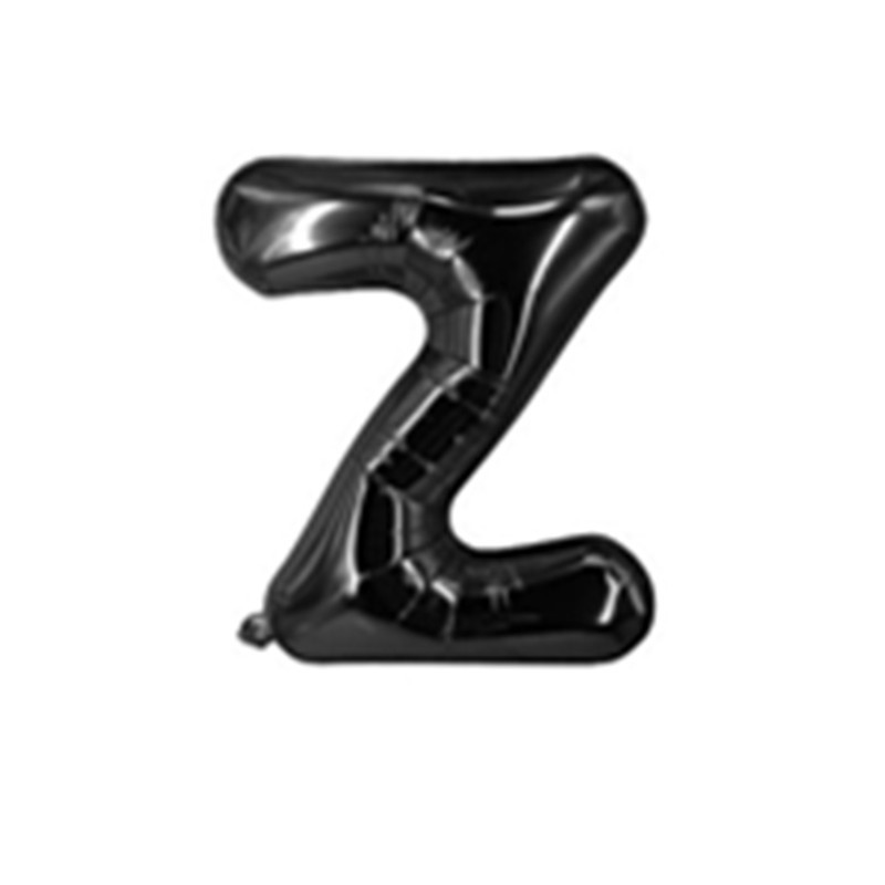 32 inch Black Letter Z Foil Balloon