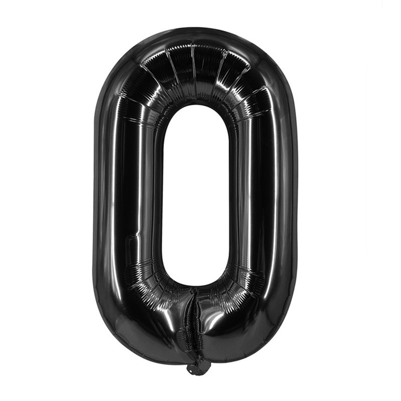 32 inch Black Letter O Foil Balloon