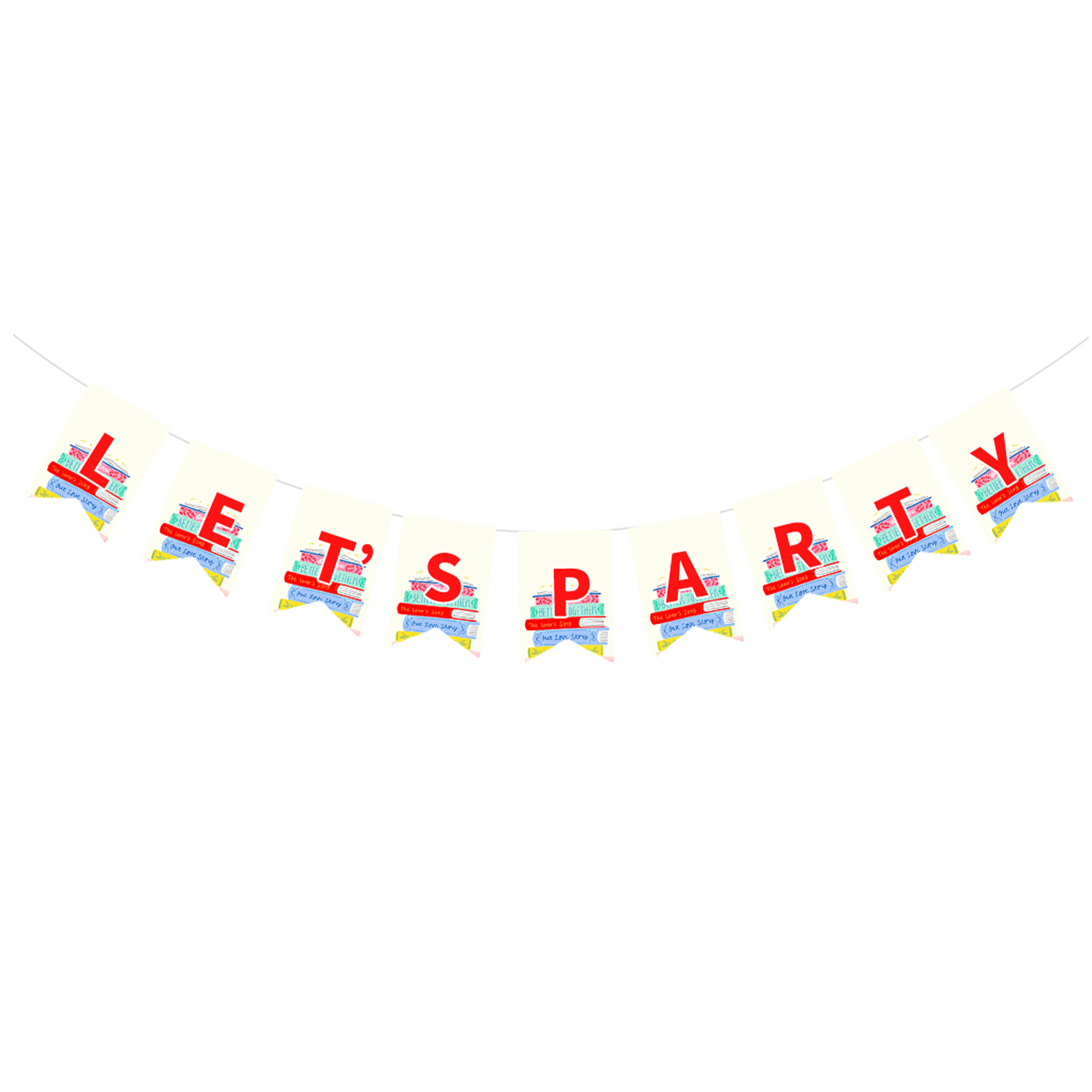 Back To School Theme Let's Party Paper Banner