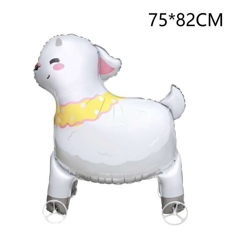 Animal Series Wheel Series Sheep Shape Aluminum Film Balloon