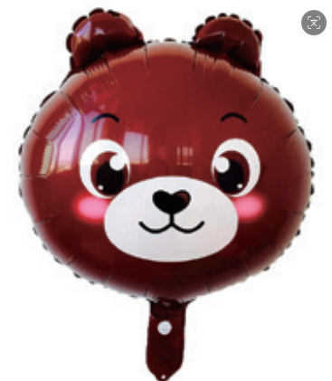 Children Theme Brown Bear Foil Balloon