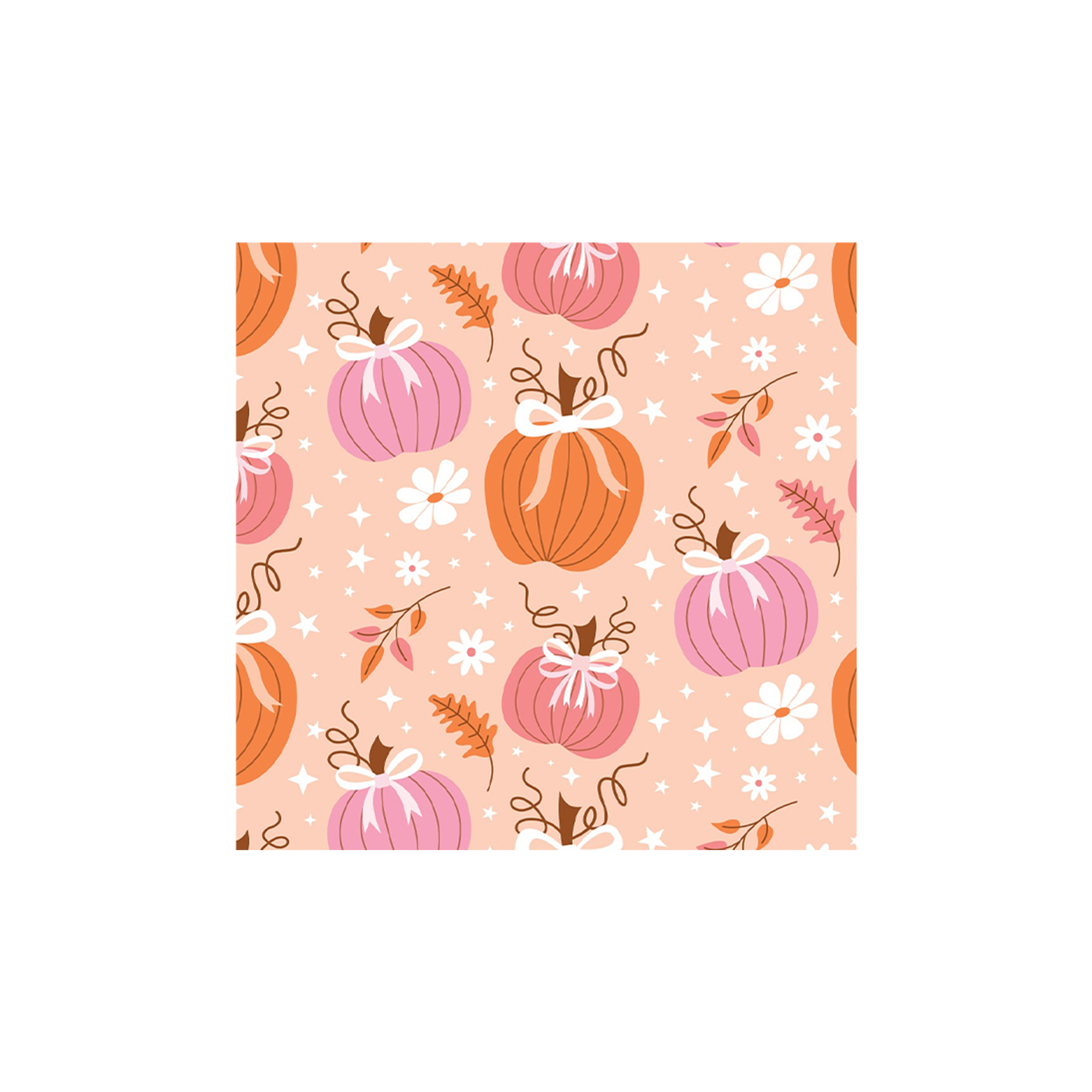 Halloween Theme Orange Background with Cute Pumpkin Napkin