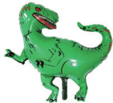 Animal Theme Green Dinosaur Foil Balloon