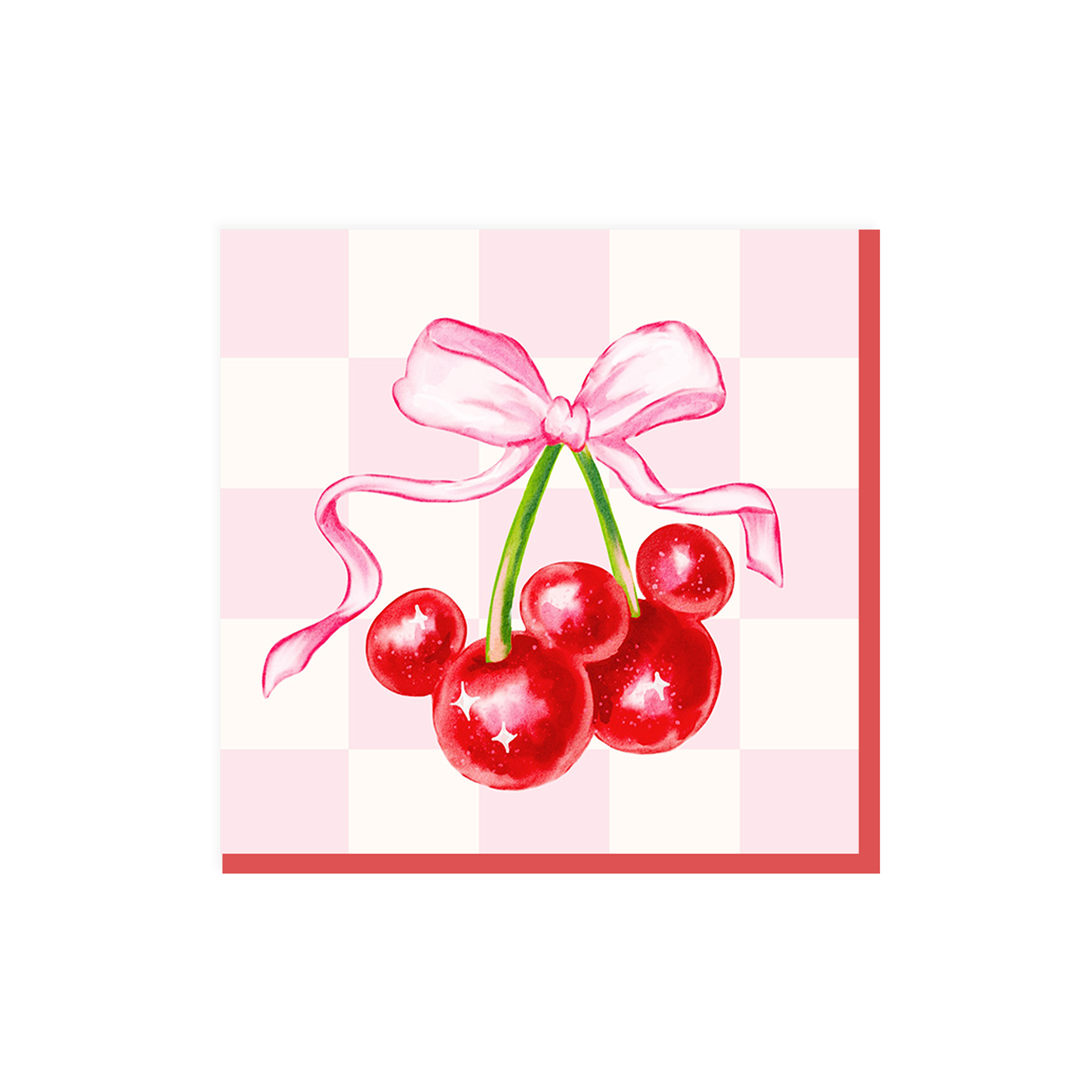 Fruit Theme with Pink Cherry Napkin