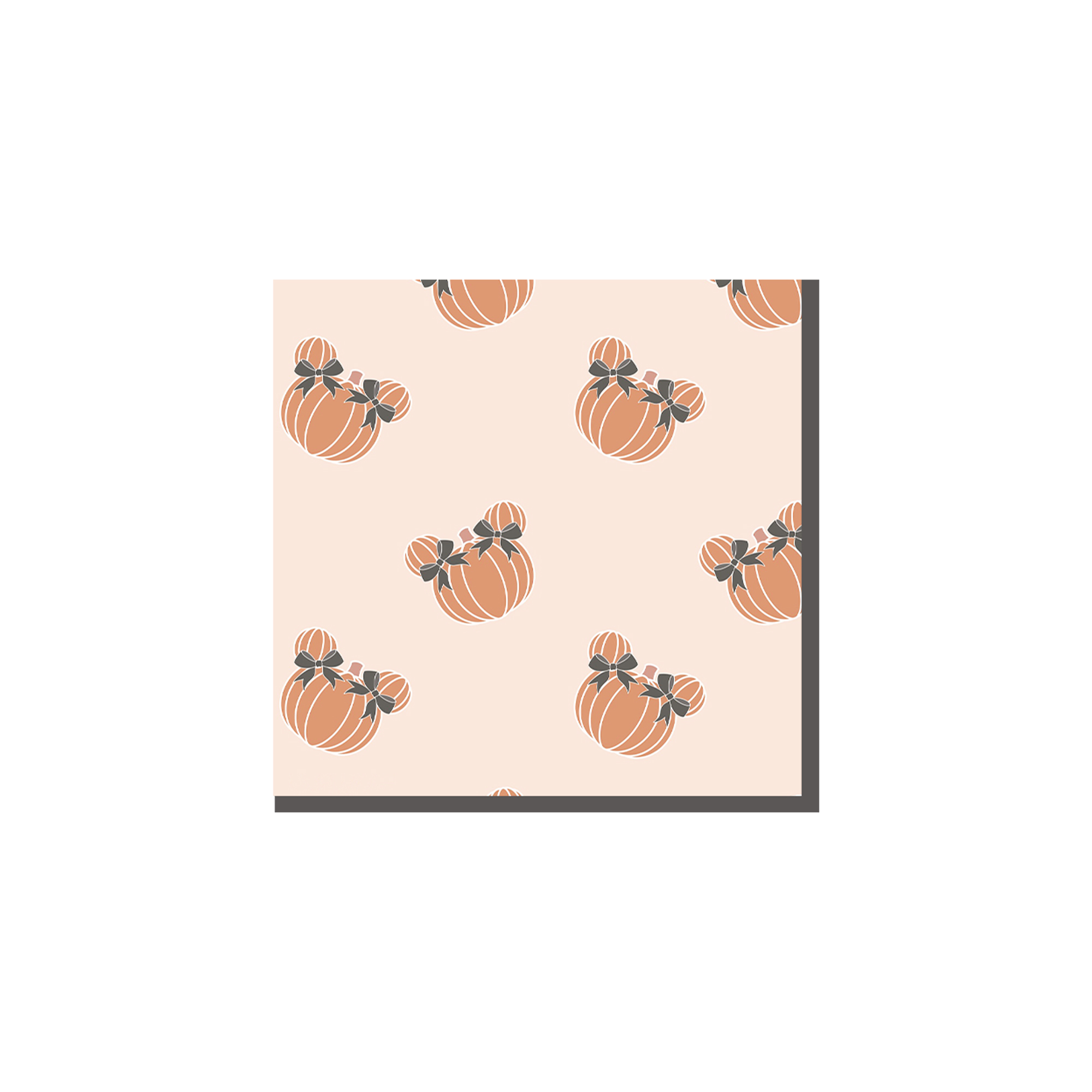 Halloween Theme Orange Background with Pumpkin Pattern Napkin