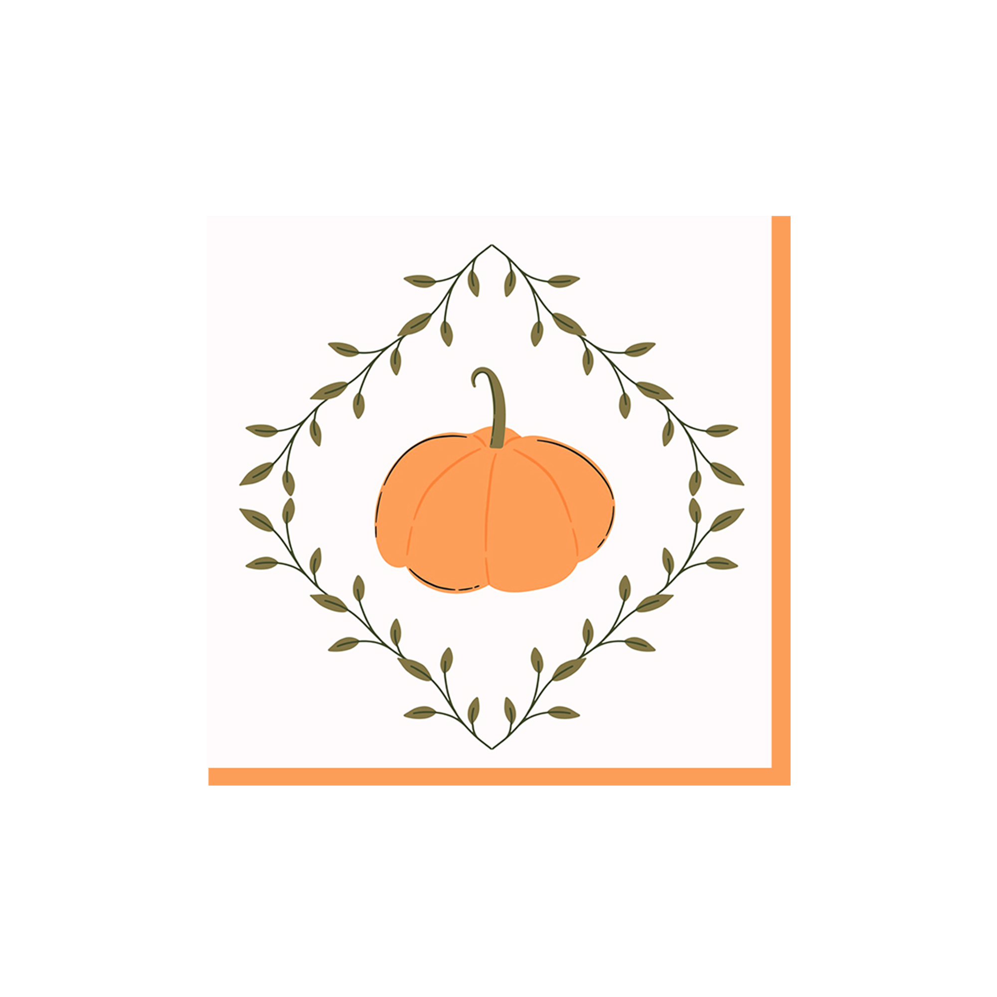 Halloween Theme White Background and Pumpkin Pattern Napkin