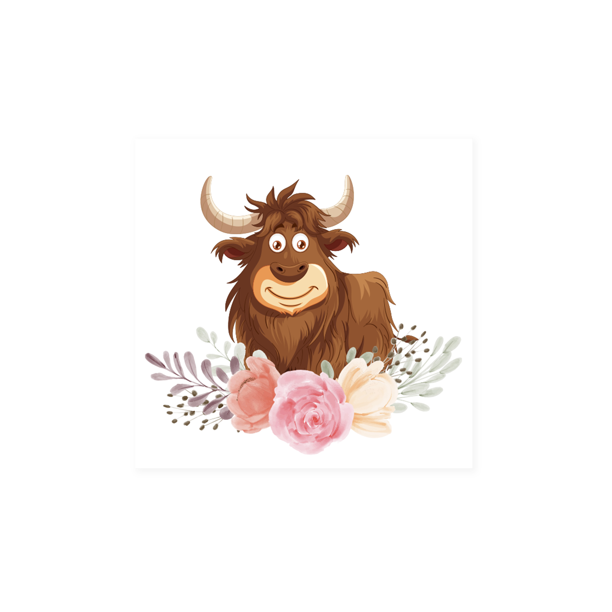 Farm Theme with Highland Cow Napkin