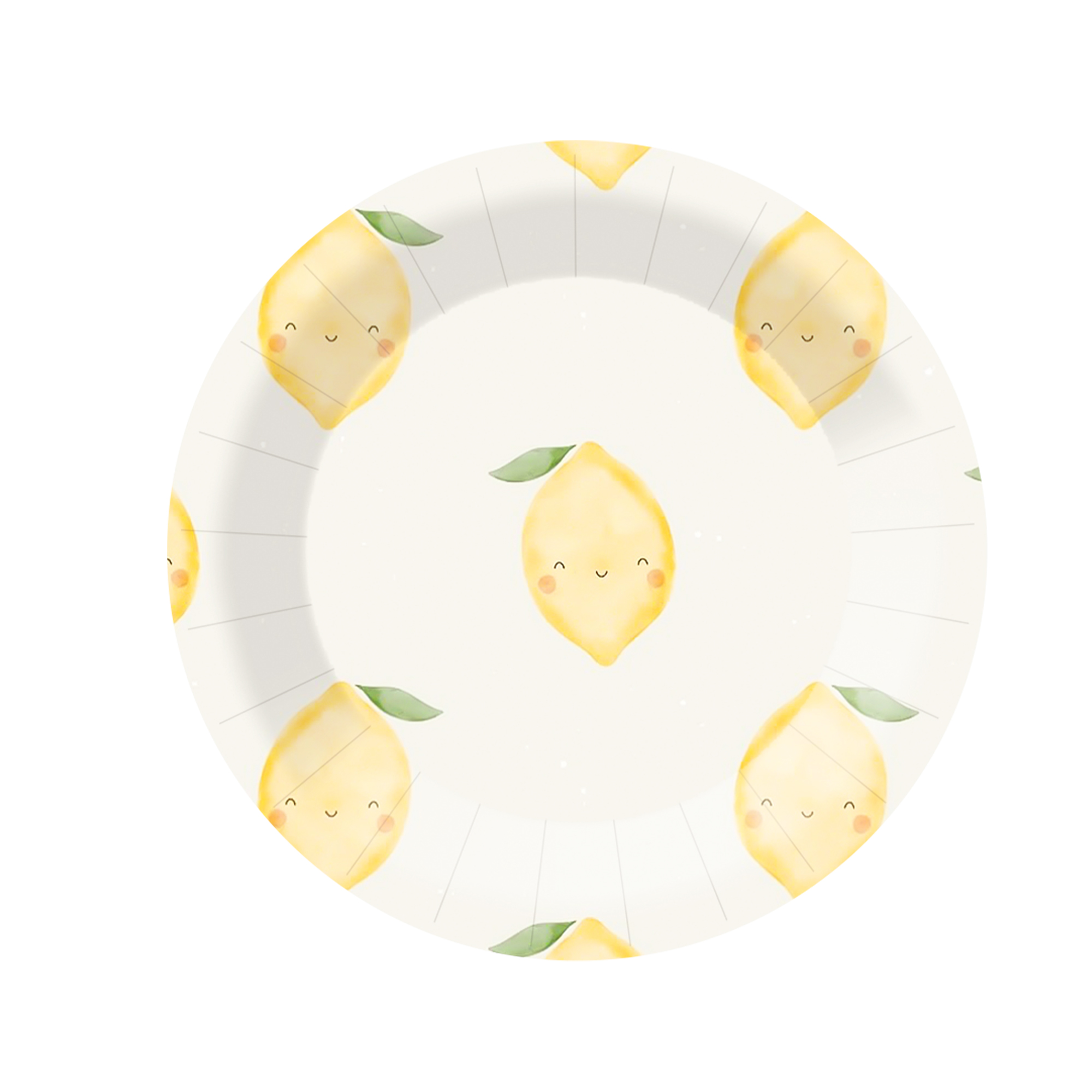 Fruit Theme Round Shape with Lemon Dinner Plate
