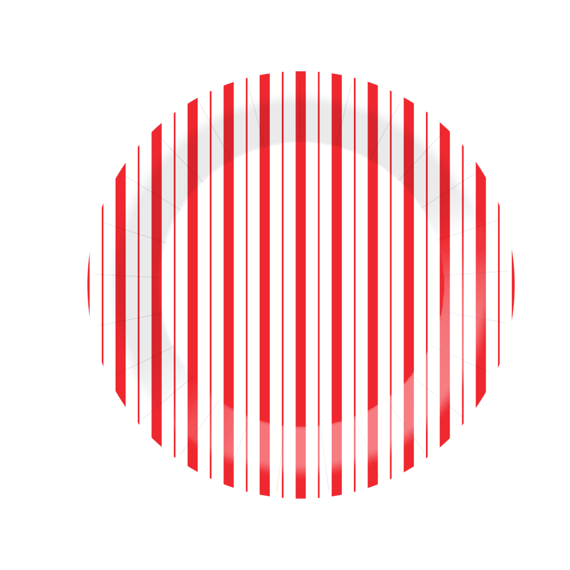 Kid Theme Round Shape Stripes Dinner Plate