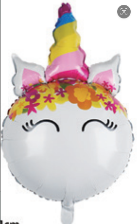 Animal Theme Unicorn Head Foil Balloon