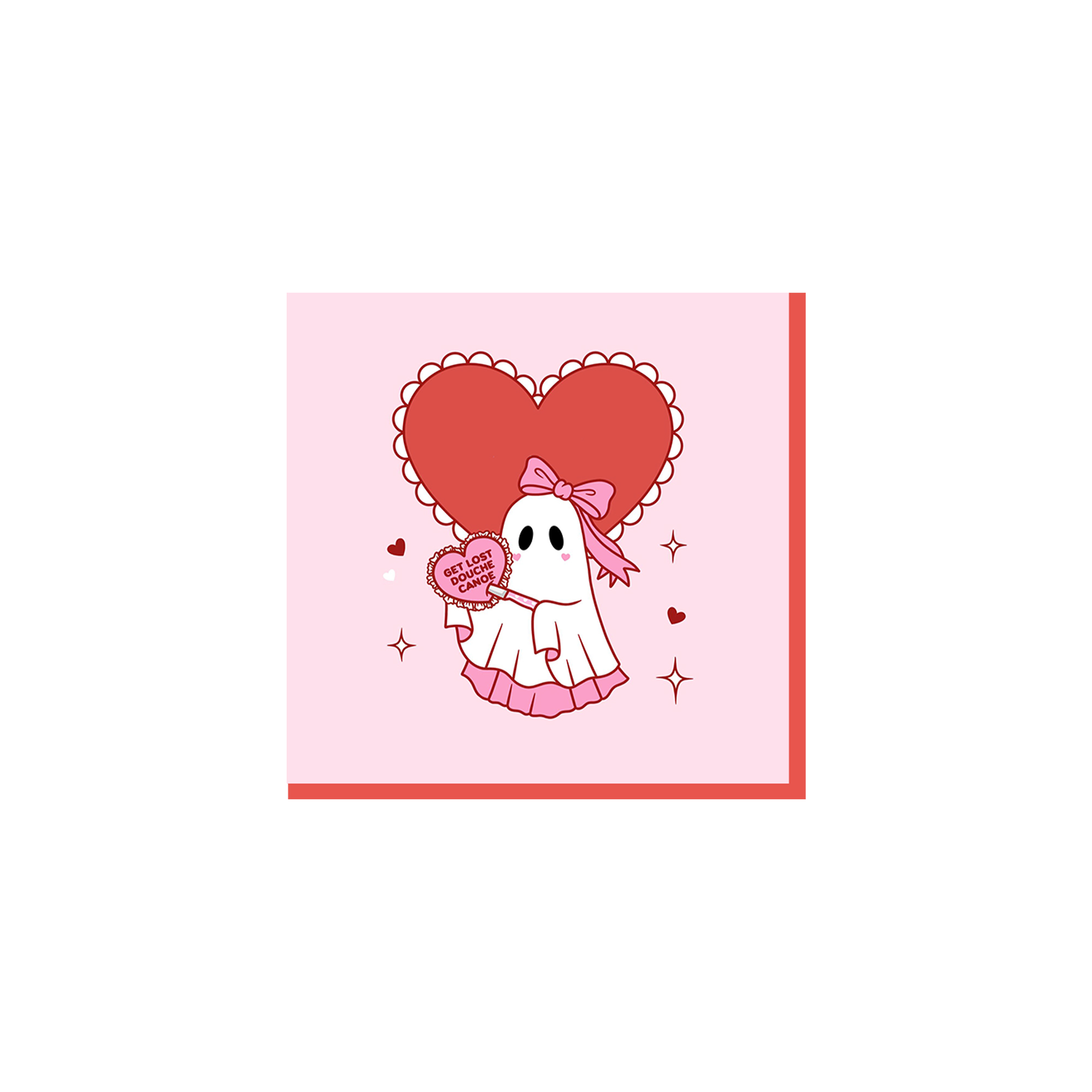 Halloween Theme Pink Background Ghost&Heart Napkin