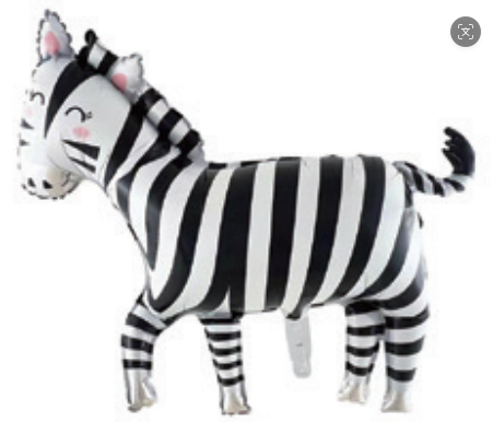 Animal Theme Zebra Foil Balloon