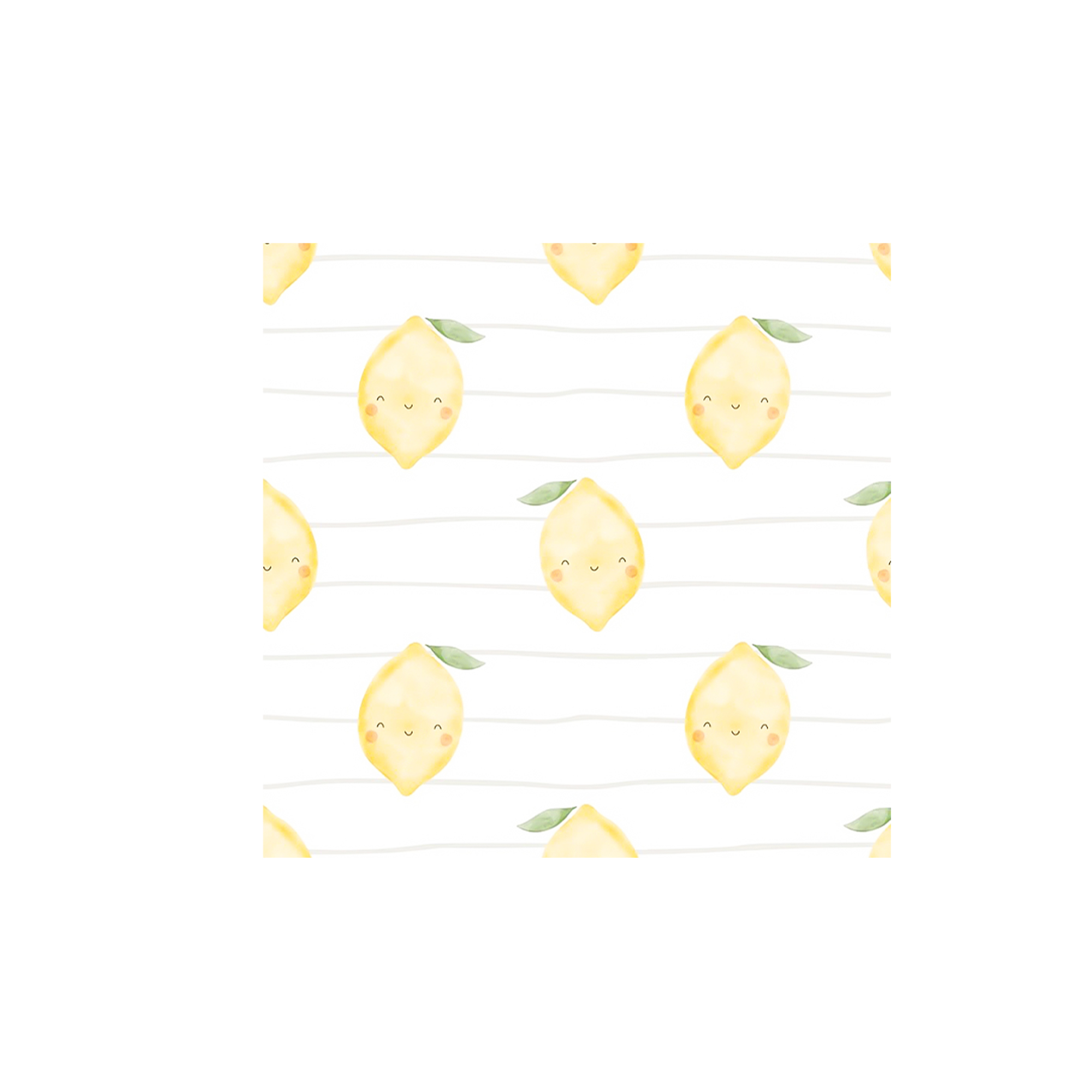 Fruit Theme with lemon Stripes Napkin