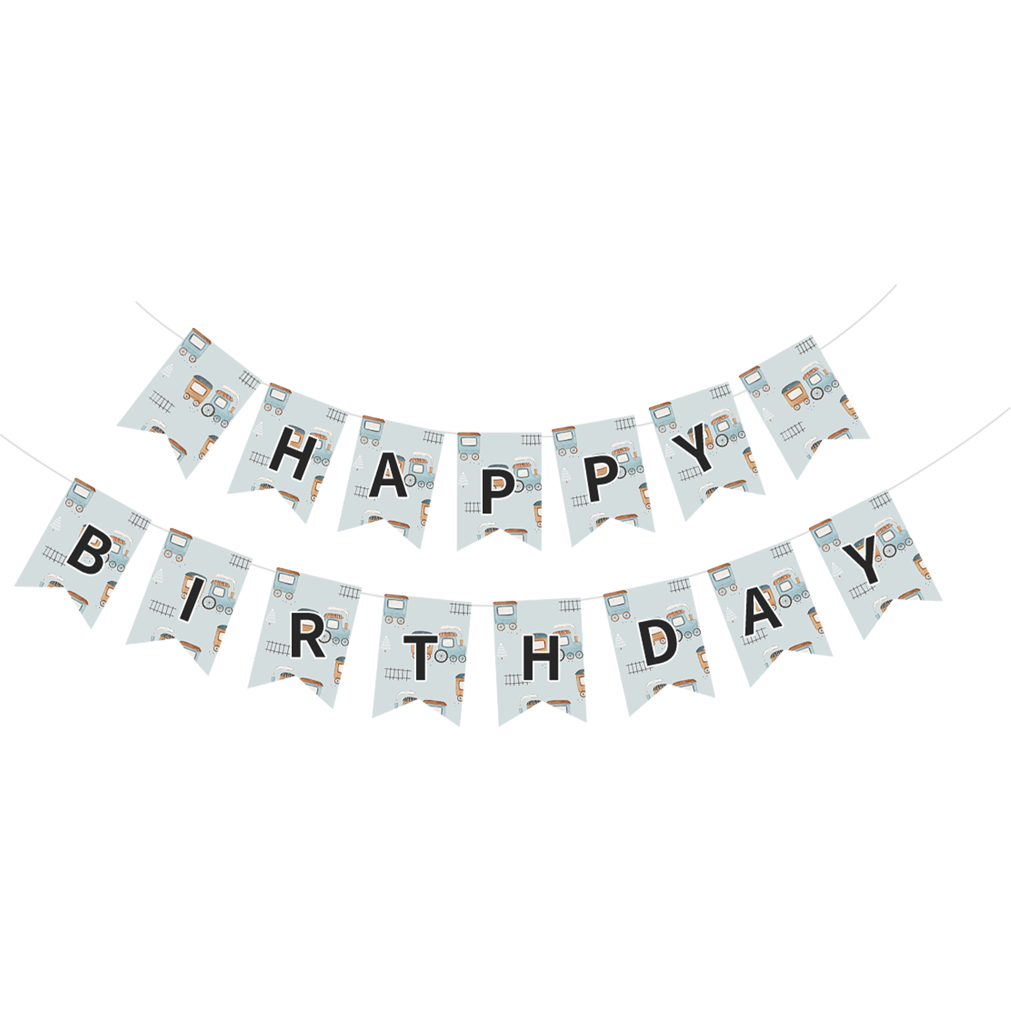 Kids Theme Grey Background Construction Vehicle Pattern Banner