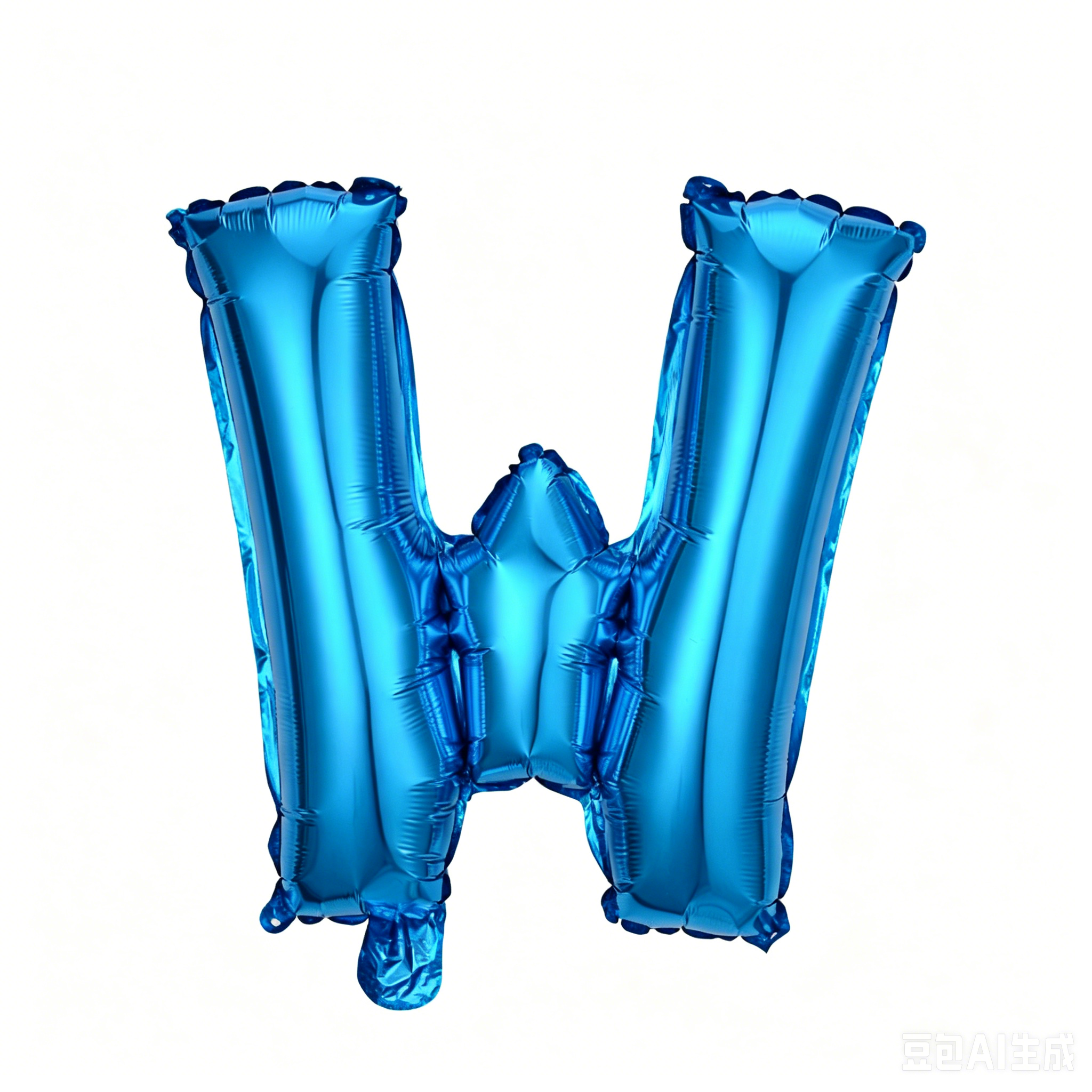 32 inch Blue Letter W Foil Balloon