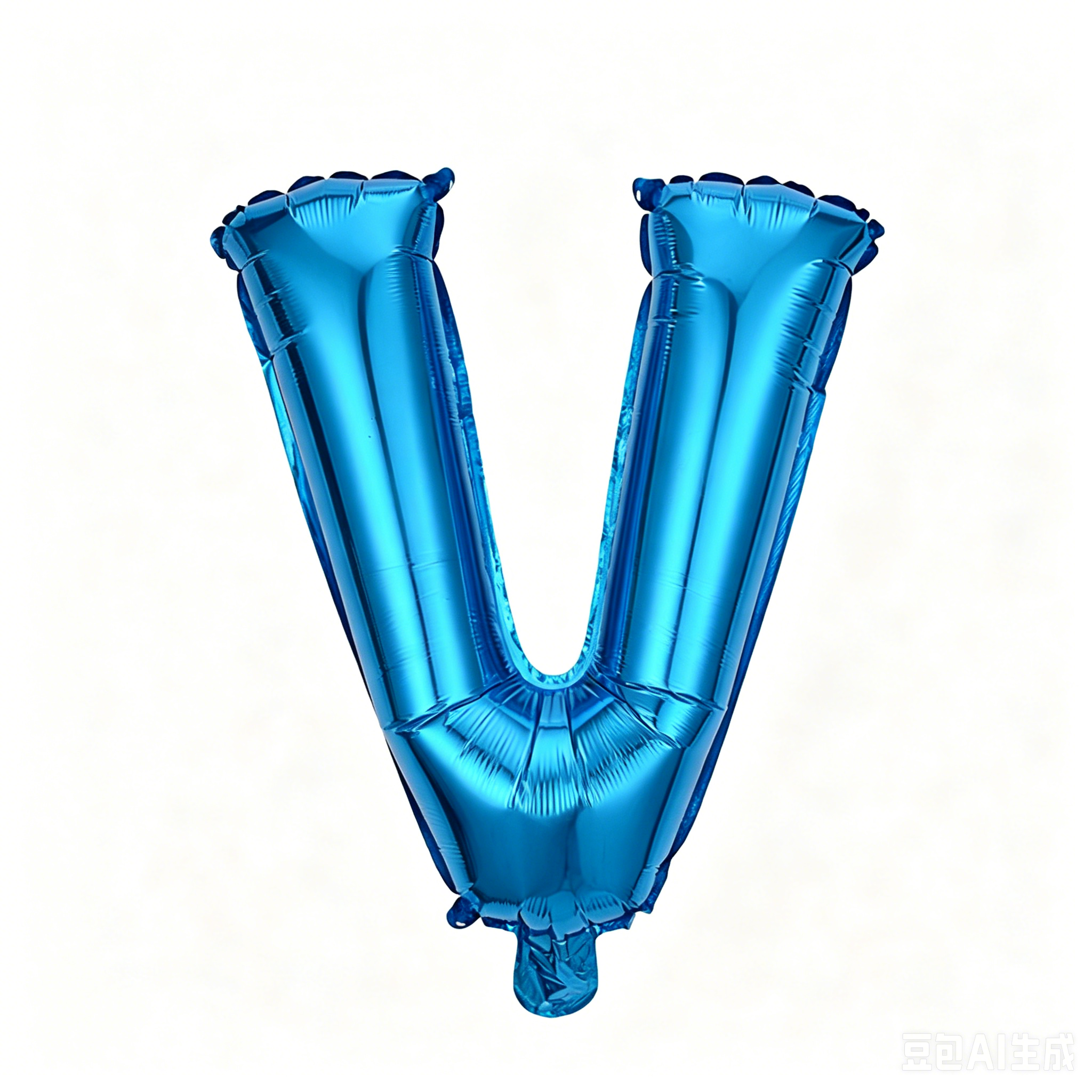 32 inch Blue Letter V Foil Balloon