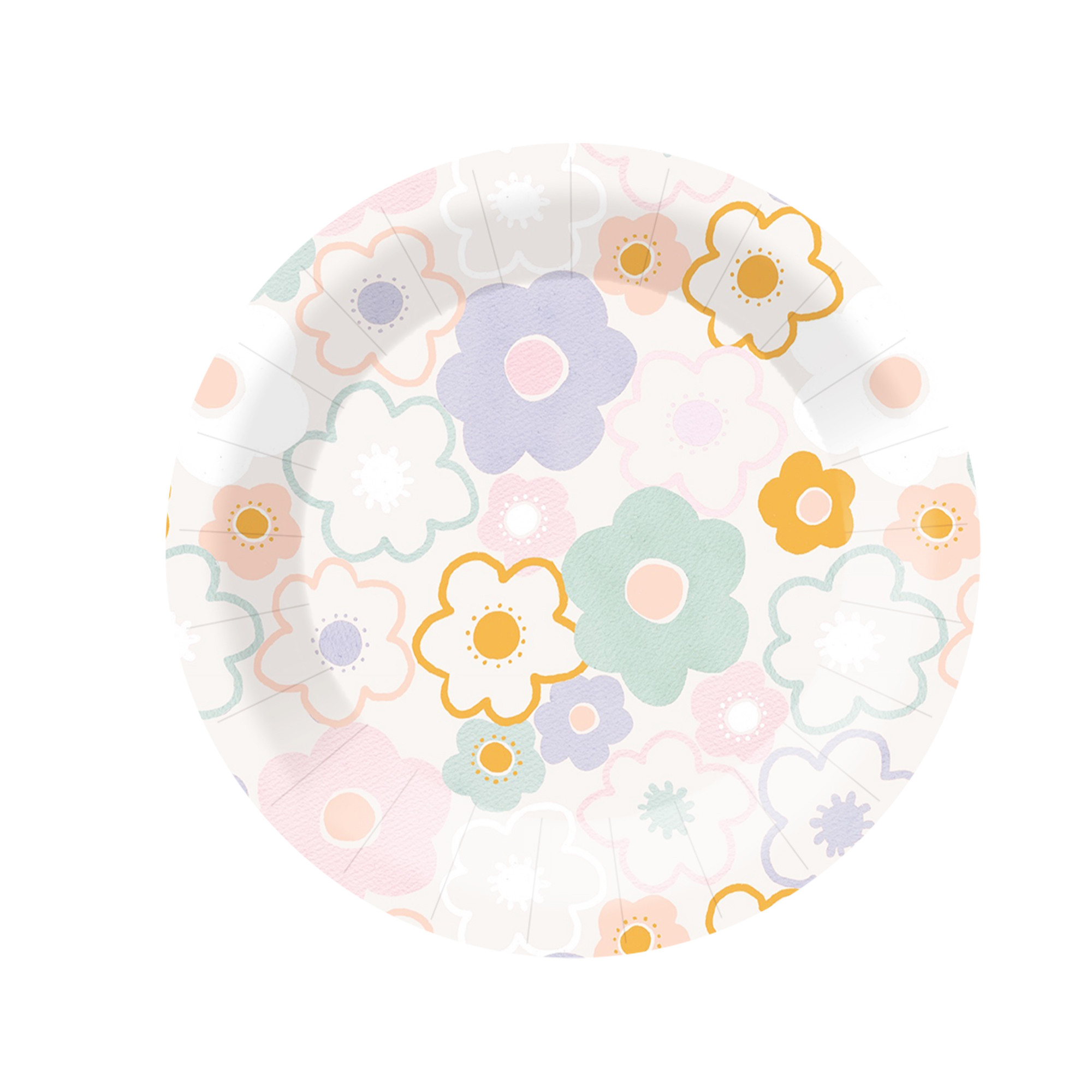 Floral Theme Round Shape with Flower Dinner Plate