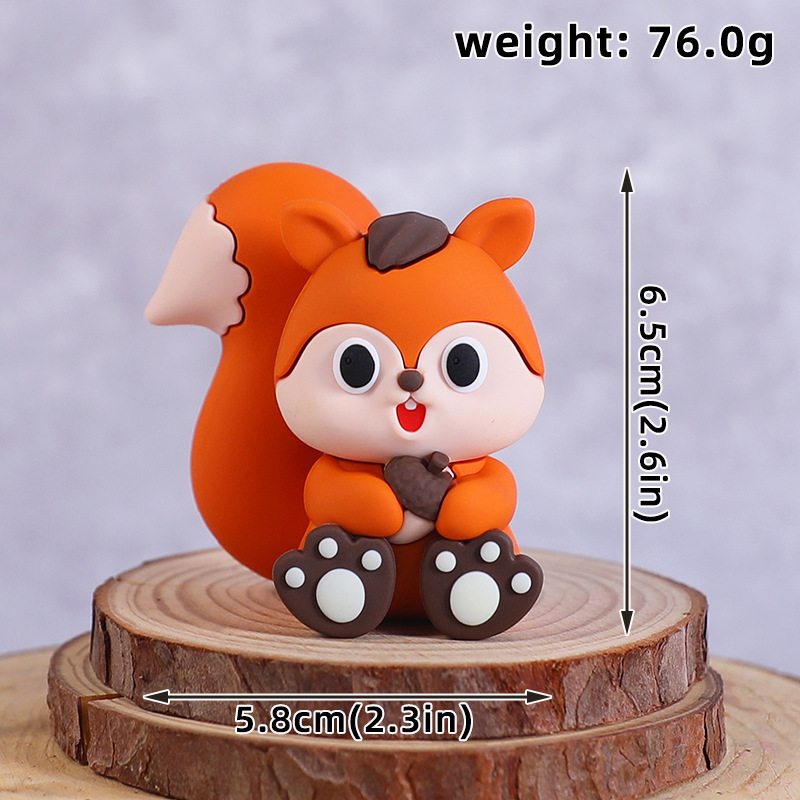 Cartoon Animal Toys for Children's Birthday Cake Decoration