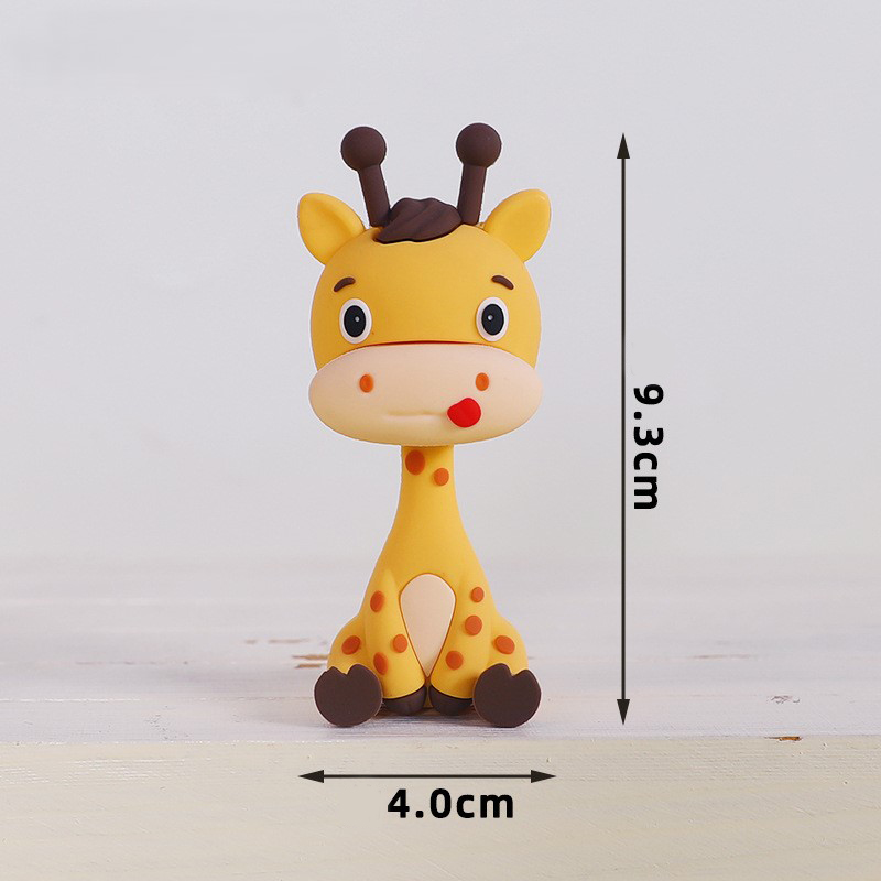 Jungle Animal Toys for Children's Birthday Cake Decoration