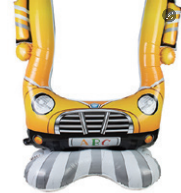 Children Theme Bus Picture Frame Foil Balloon