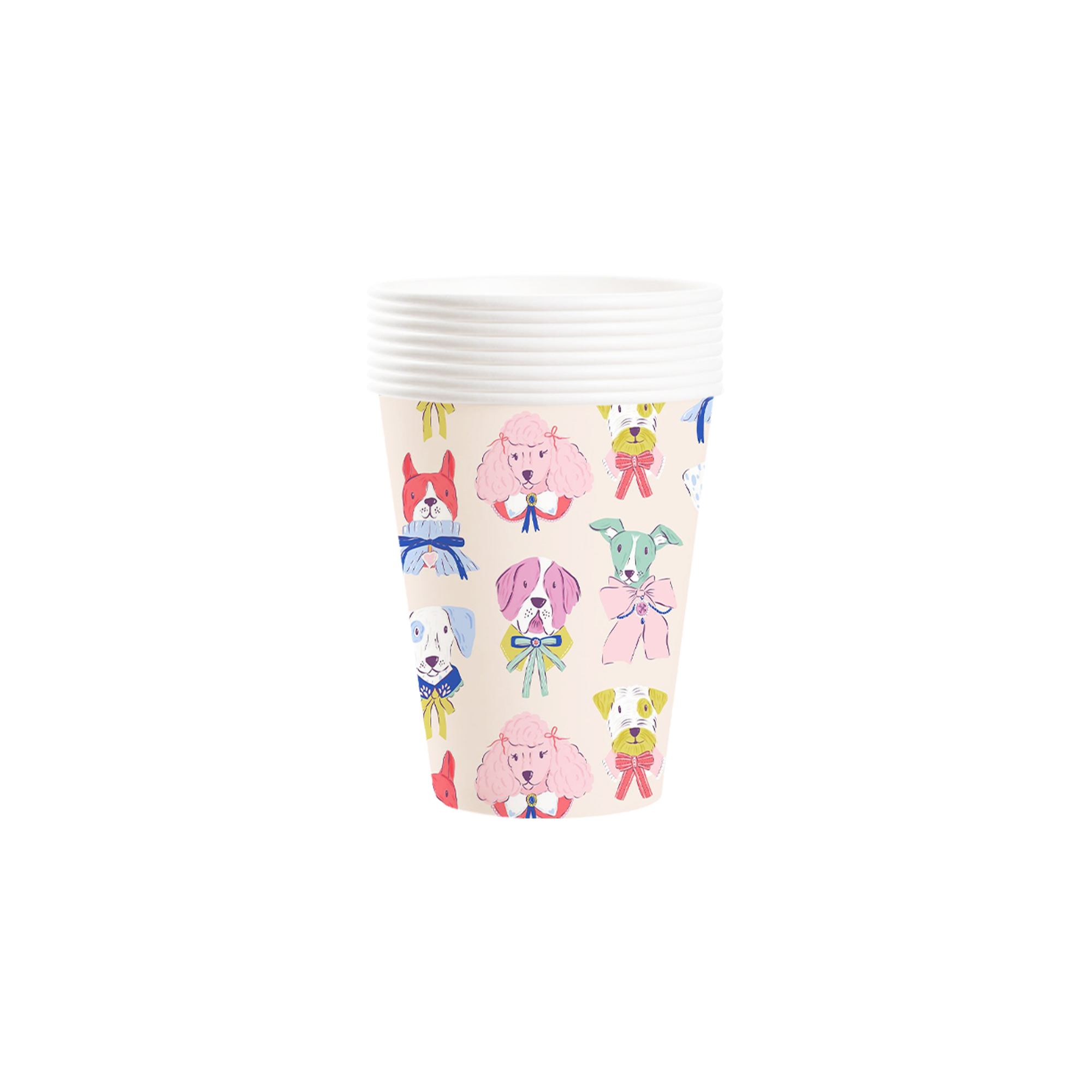 Animal Theme Pink Color with Dog Paper Cup