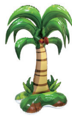 Animal Theme Coconut Tree Foil Balloon