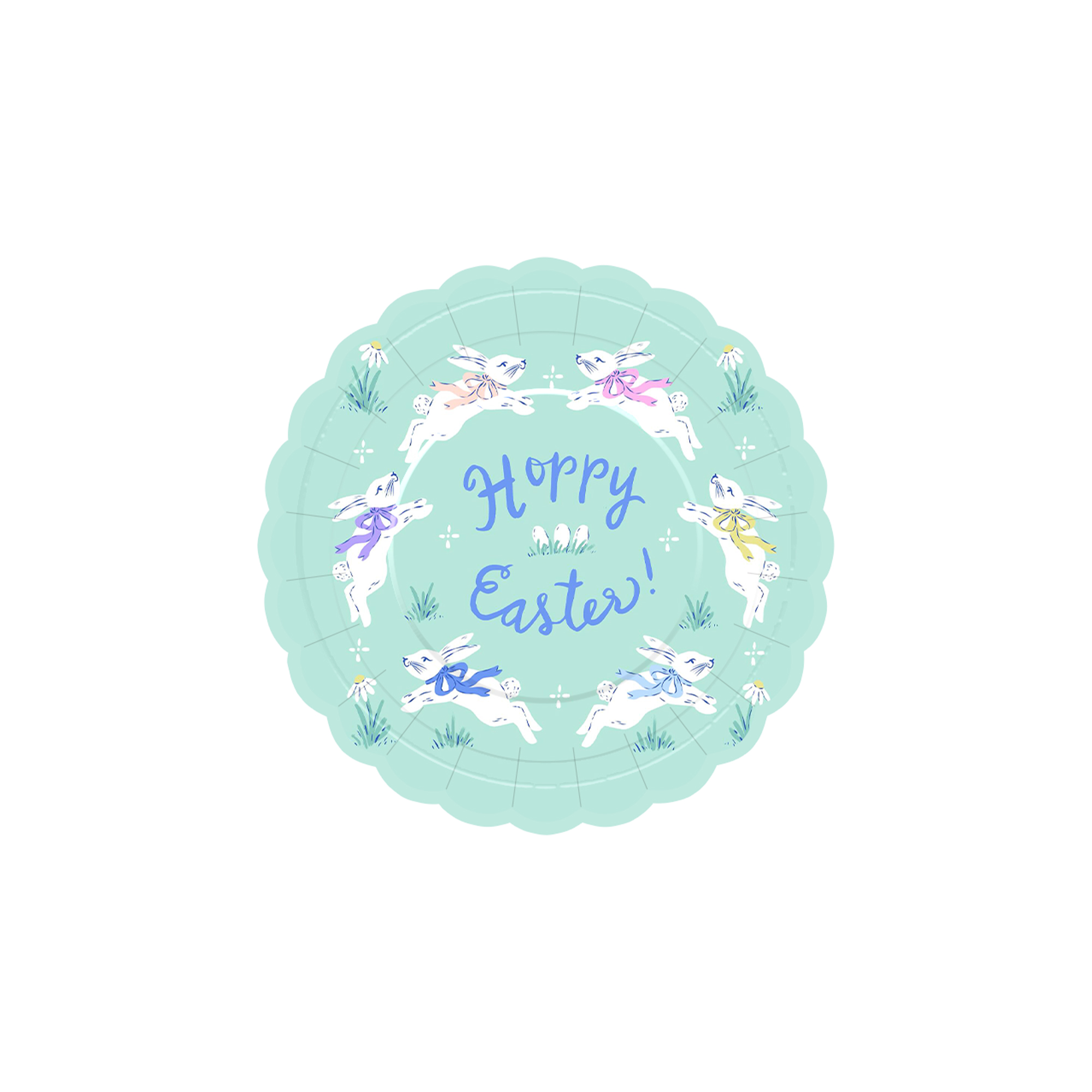 Easter Theme Mint Green Lace Shape Dessert Plate