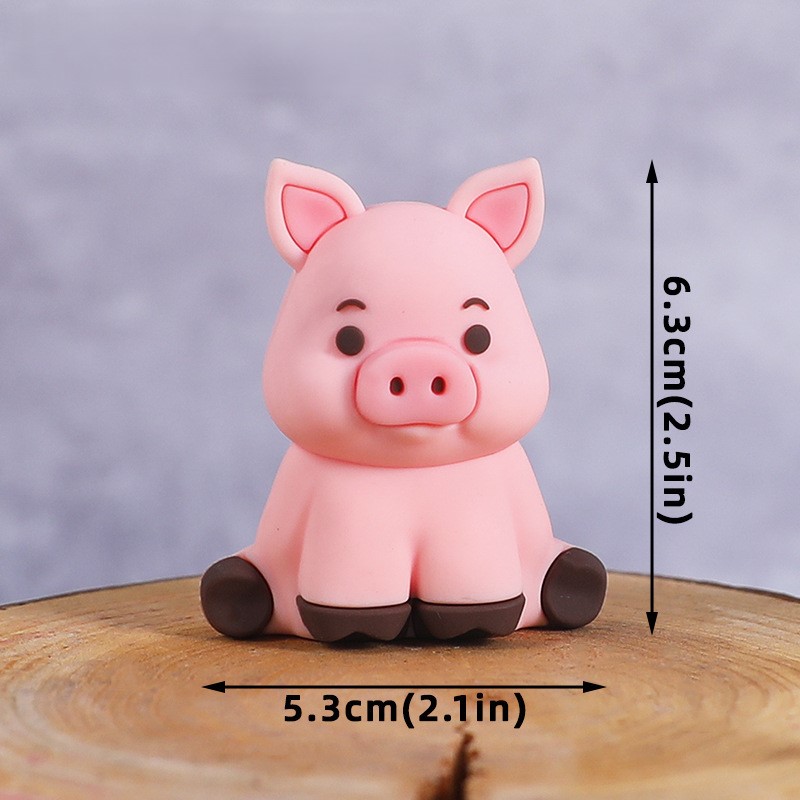 Jungle Animal Toys for Children's Birthday Cake Decoration