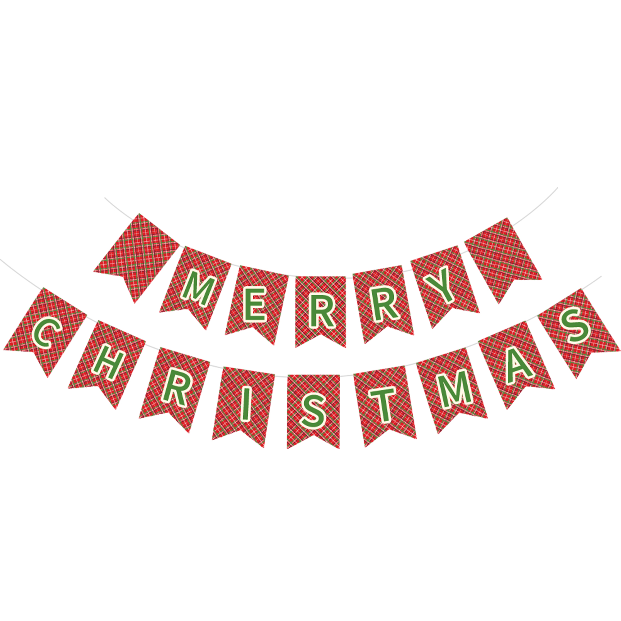 Christmas Theme Red&Green Grid Background Banner