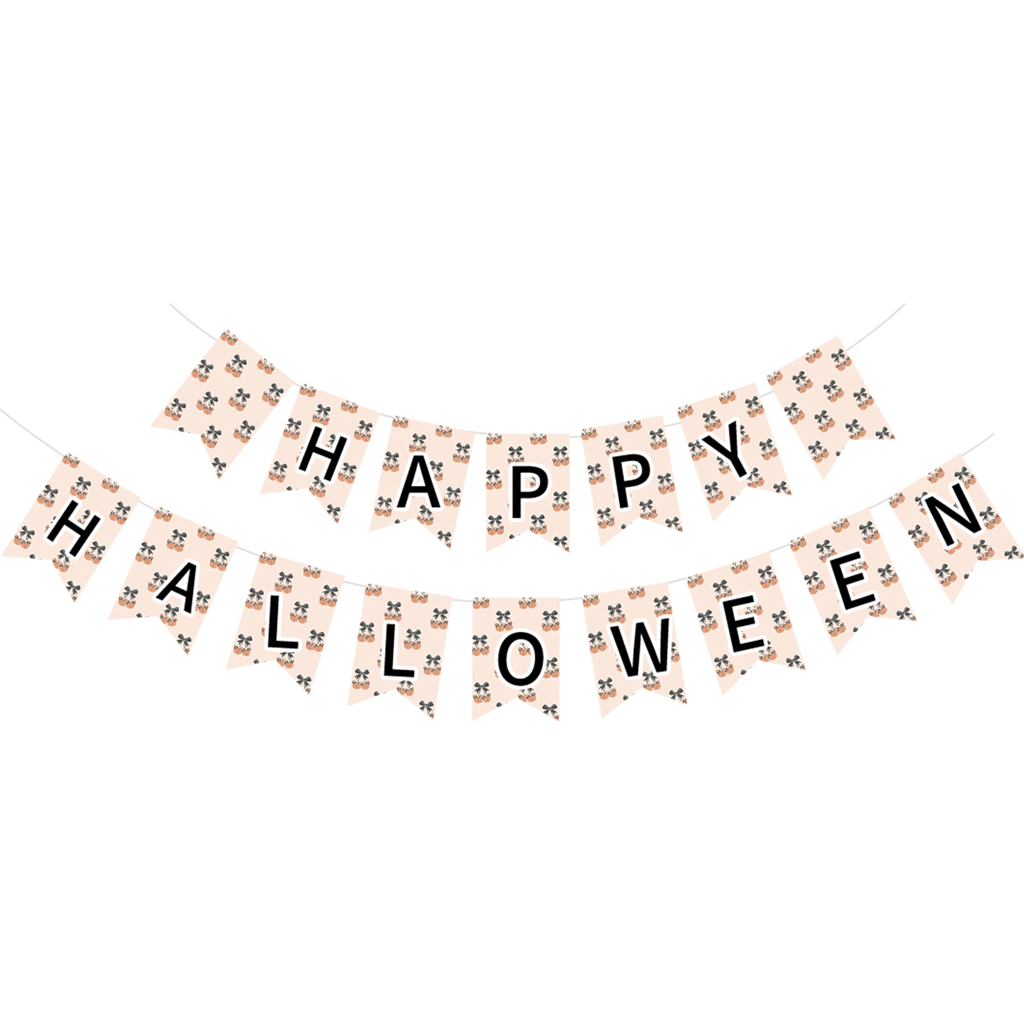 Halloween Theme Skin Color Background Pumpkin Bow Banner