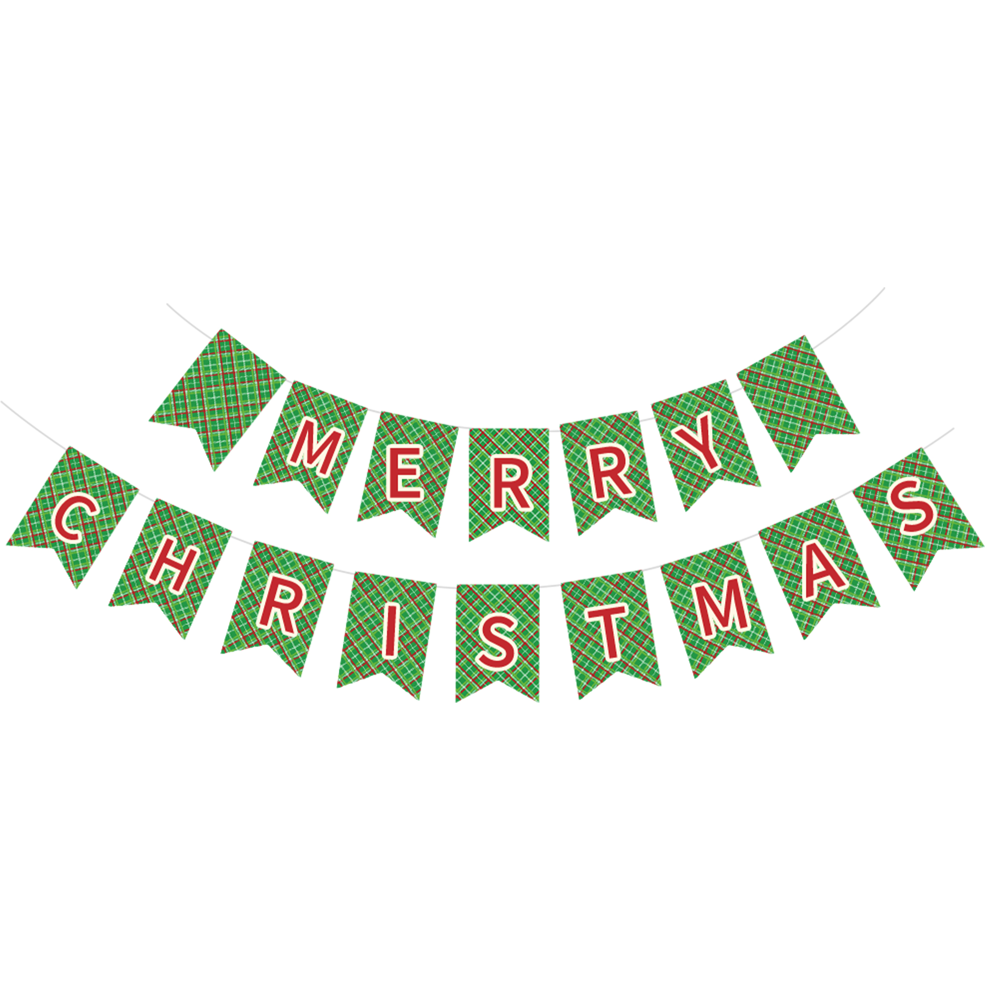 Christmas Theme Green&Red Grid Background Banner
