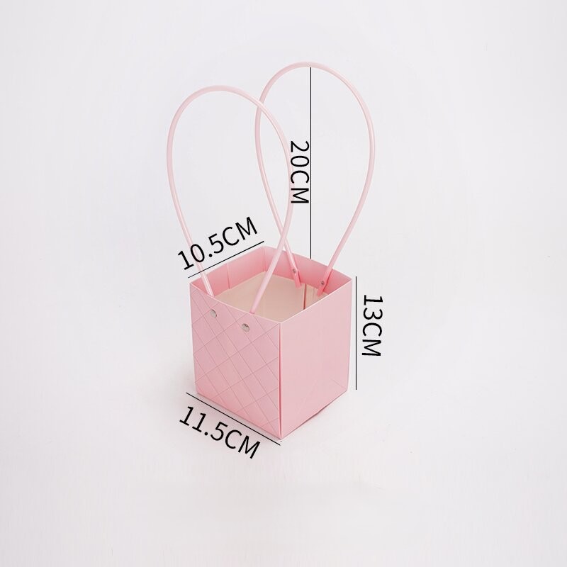 Macaron Color Series Embossed Square Handbag Gift Bag