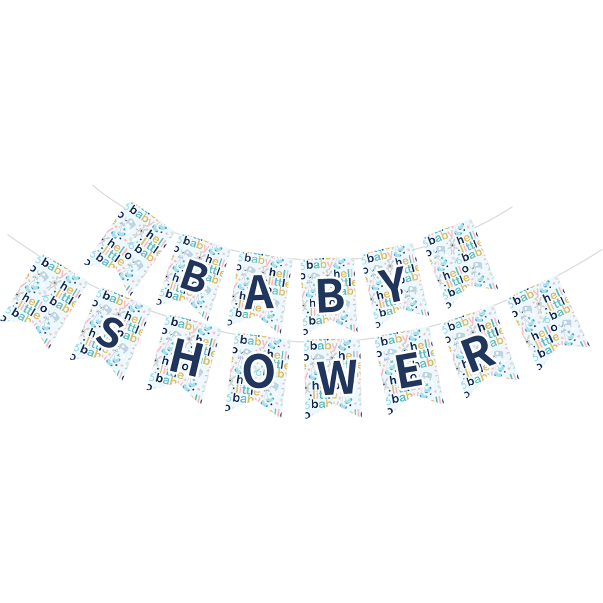 Baby Shower Theme Baby Boy Letter Banner