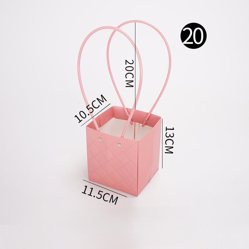 Macaron Color Series Embossed Square Handbag Gift Bag